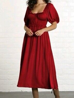 dRA Los Angeles Lola Dress Swiss Dot Maxi Women's Size XS